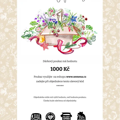 Voucher k Vánocům v hodnotě 1000,- Kč