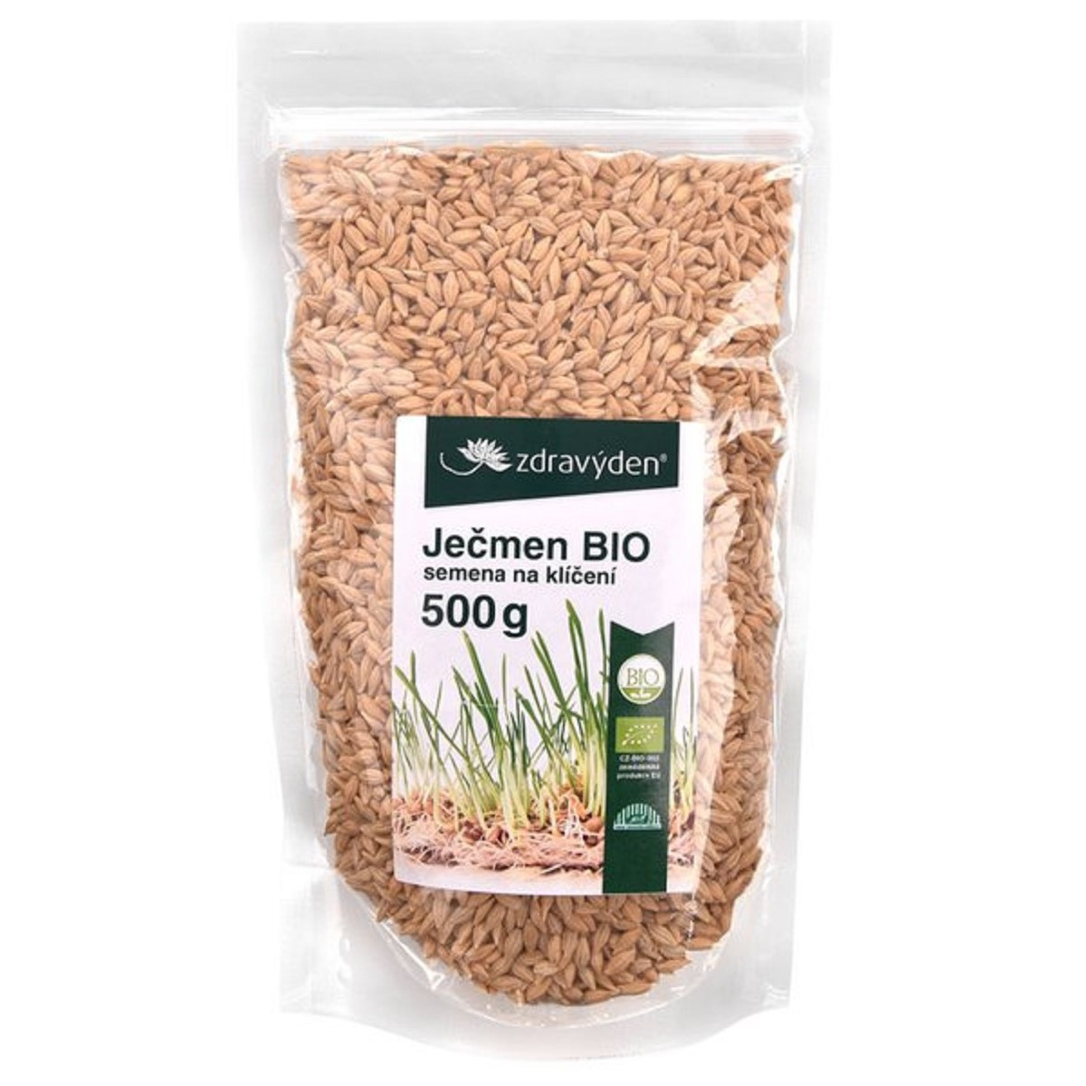BIO Ječmen - Hordeum vulgare - bio semena na klíčení - 500 g