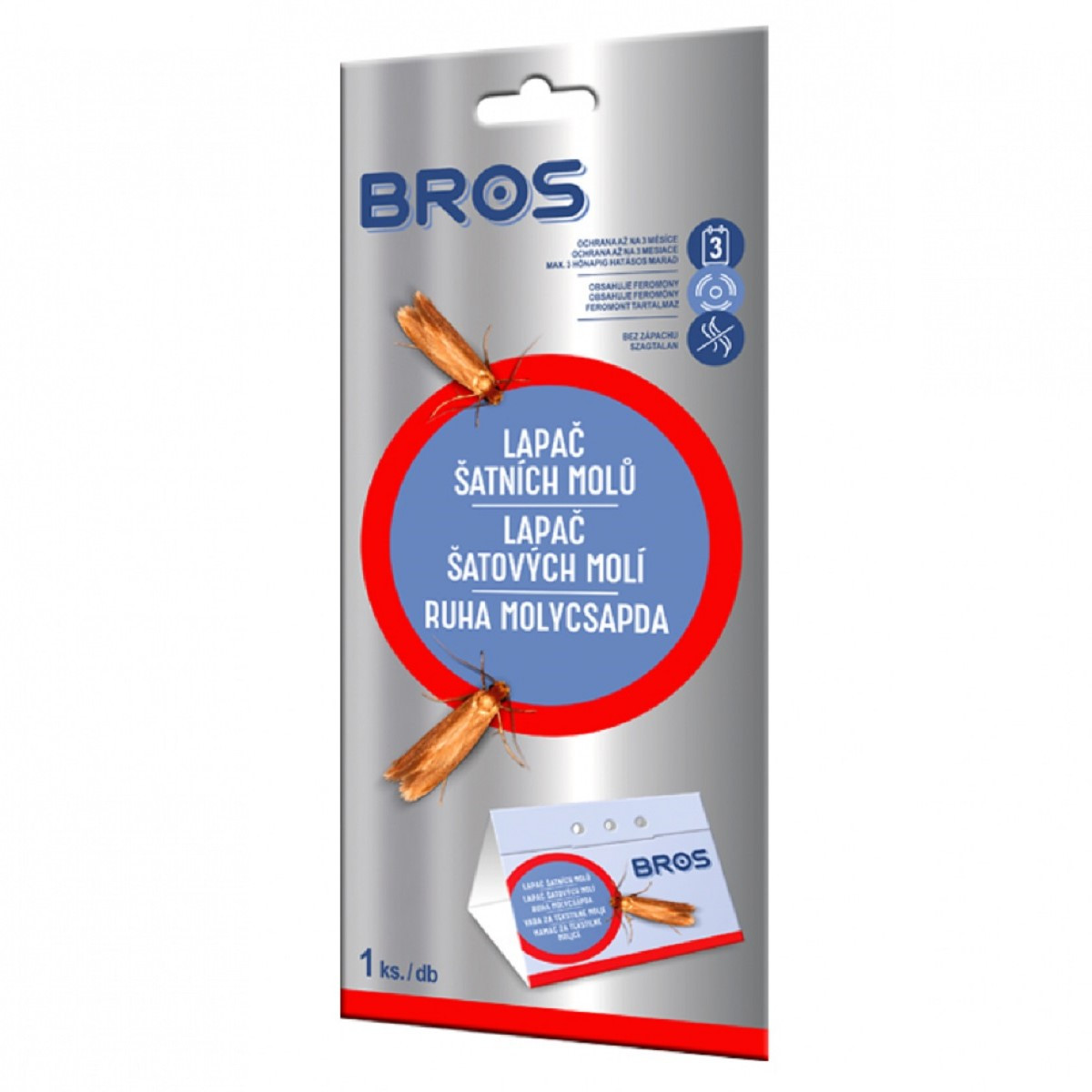 Lapač šatních molů - Bros - ochrana proti hmyzu - 1 ks