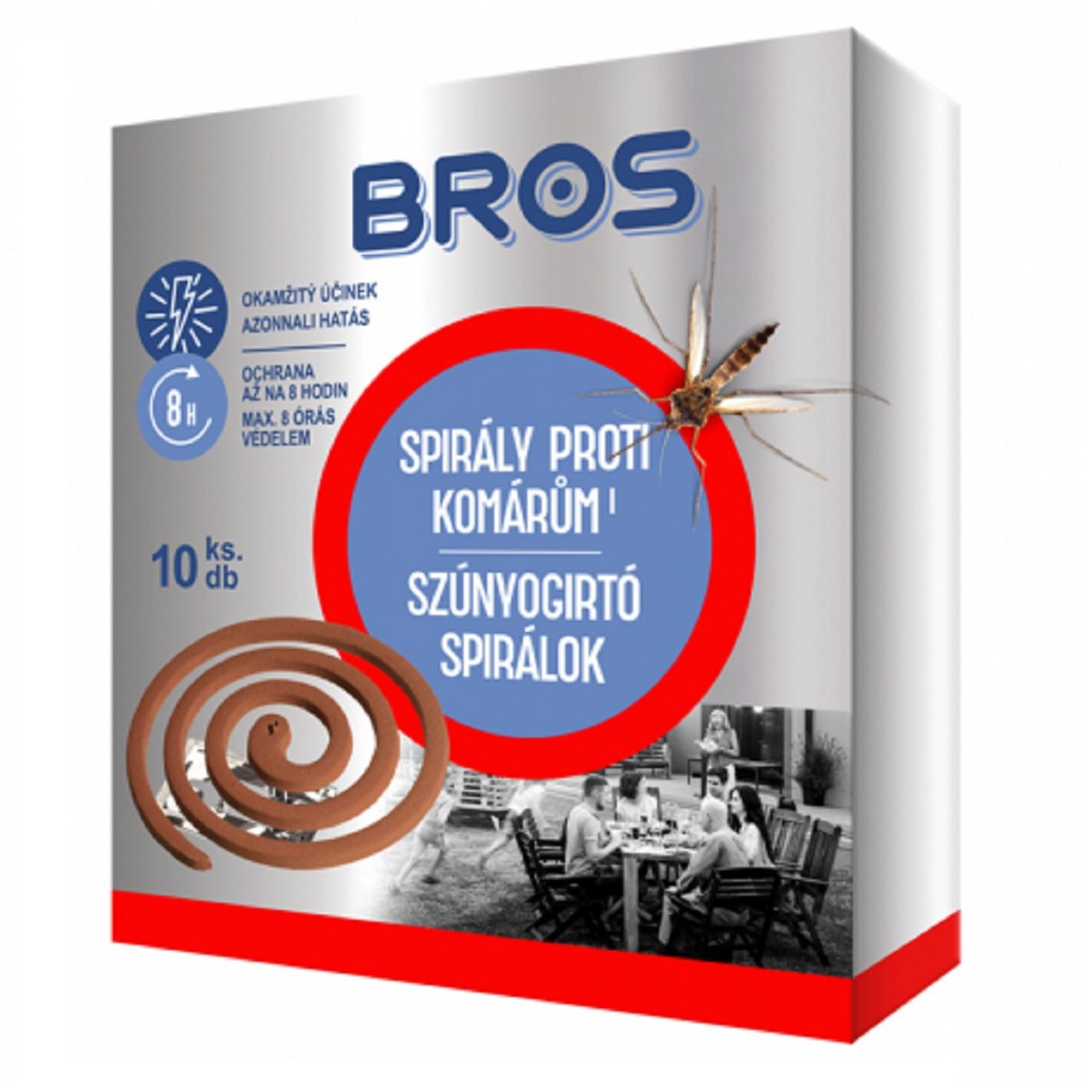 Spirály proti komárům - Bros - ochrana proti hmyzu - 10 ks