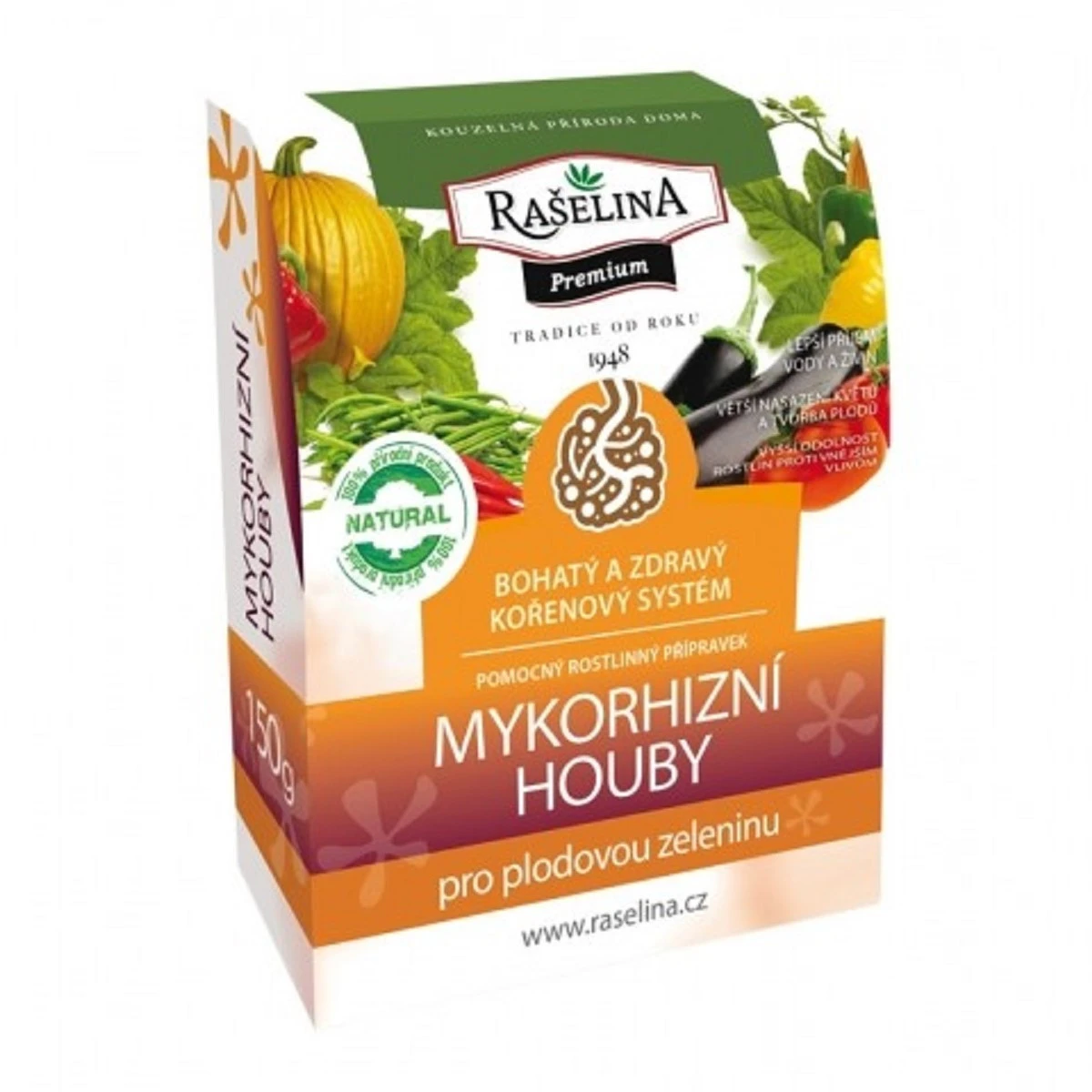 Mykorhizní houby pro plodovou zeleninu - Rašelina - ochrana rostlin - 150 g