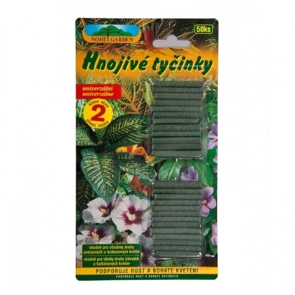 Tyčinkové hnojivo pro pokojové a balkónové rostliny - Nohel Garden - hnojivo - 50 ks