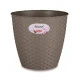 Obal na květináč NATURAL hnědo šedý - 14 x 13 cm - 1 ks
