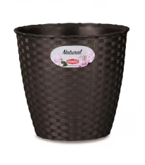 Obal na květináč NATURAL hnědý - 14 x 13 cm - 1 ks
