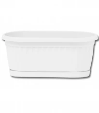 Samozavlažovací truhlík bílý - 22 cm - 1 ks