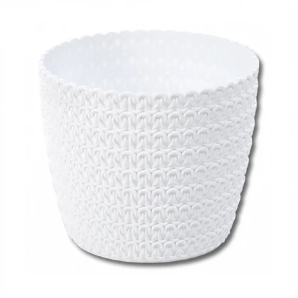 Obal na květináč MAGNOLIA bílý - 14 x 12 cm - 1 ks