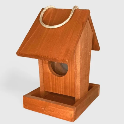 Krmítko dřevěné - hnědé - 1 ks