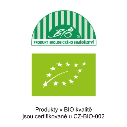 Produkty v BIO kvalitě jsou certifikované u CZ–BIO–002