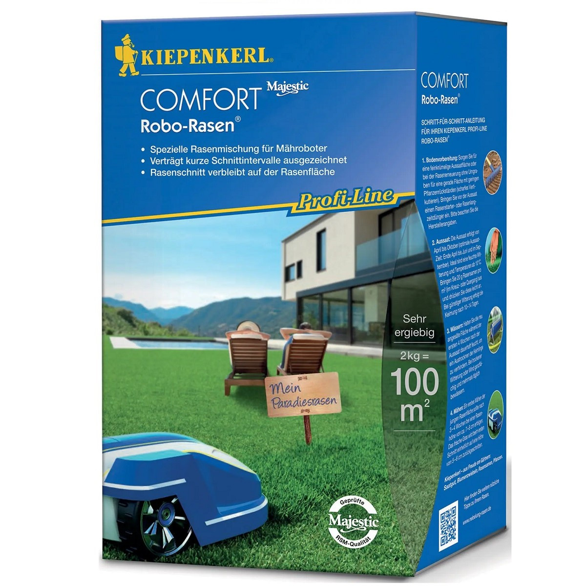 Trávník Comfort pro robotické sekačky - semena Kiepenkerl - směs - 2 kg