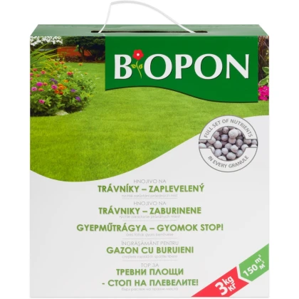 Hnojivo na zaplevelené trávníky - BoPon - hnojivo - 3 kg