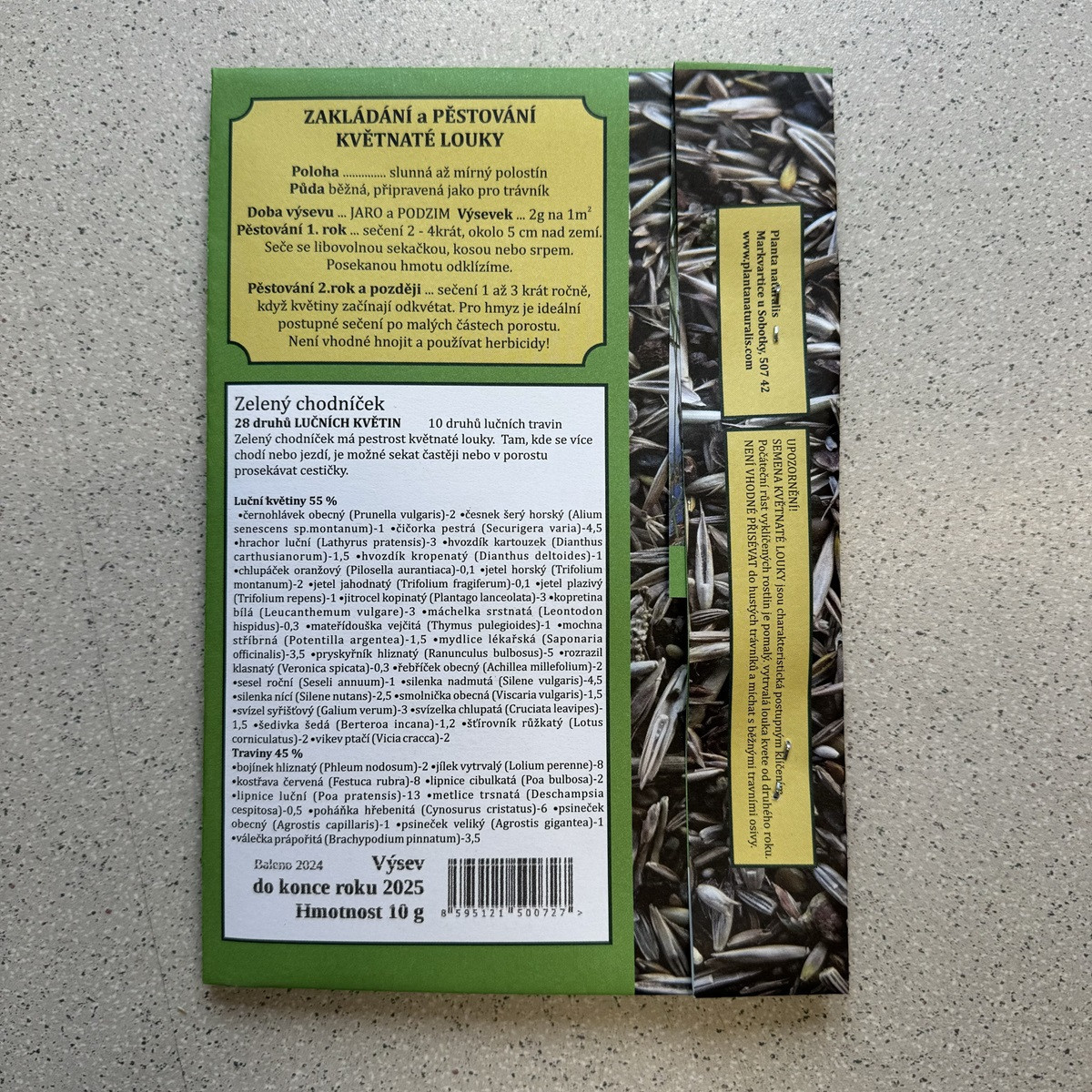 Zelený chodníček - semena Planta Naturalis - směs - 10 g