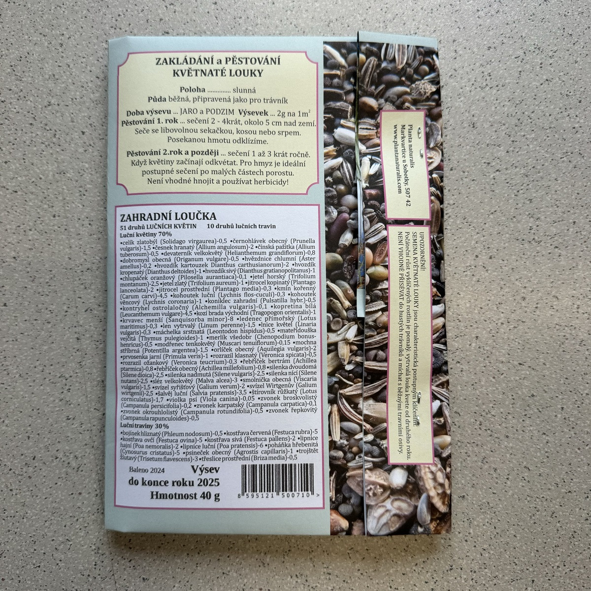 Zahradní loučka - semena Planta Naturalis - směs - 40 g