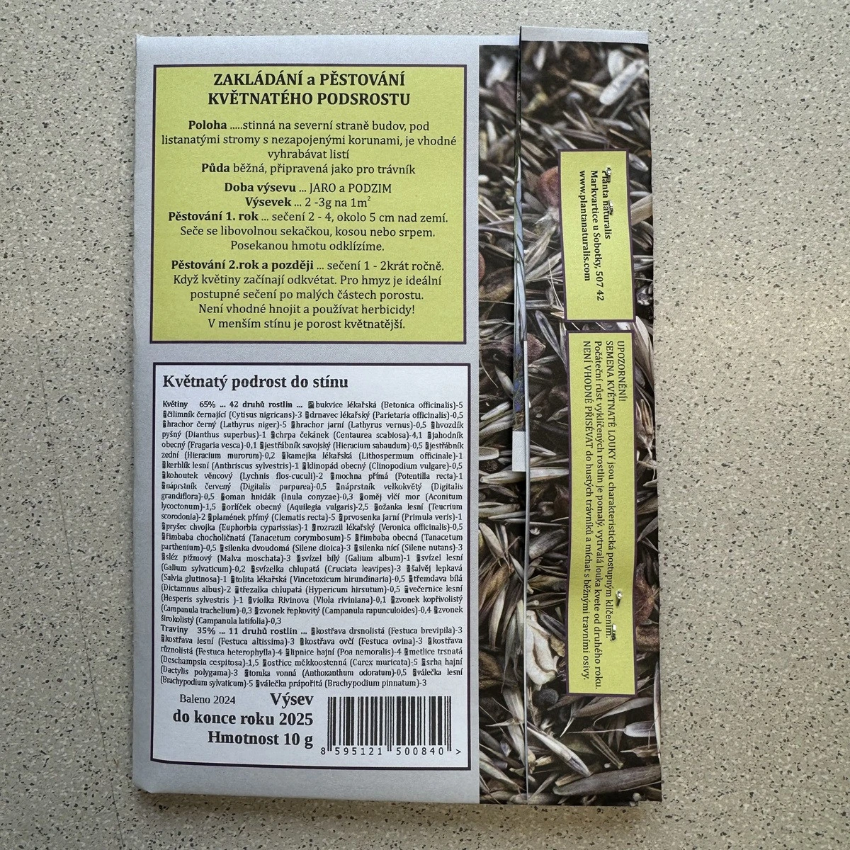 Květnatý podrost do stínu - semena Planta Naturalis - směs - 10 g