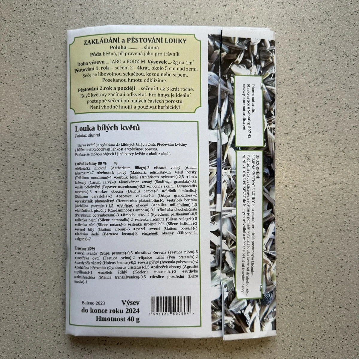 Bílá louka krajková - semena Planta Naturalis - směs - 40 g