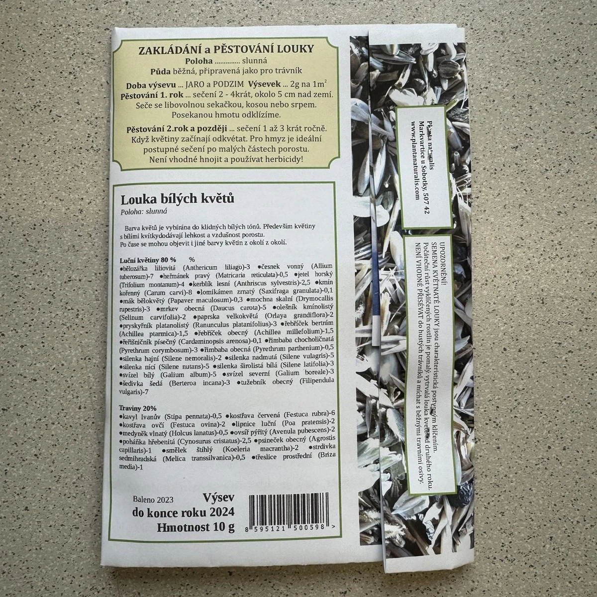 Bílá louka krajková - semena Planta Naturalis - směs - 10 g