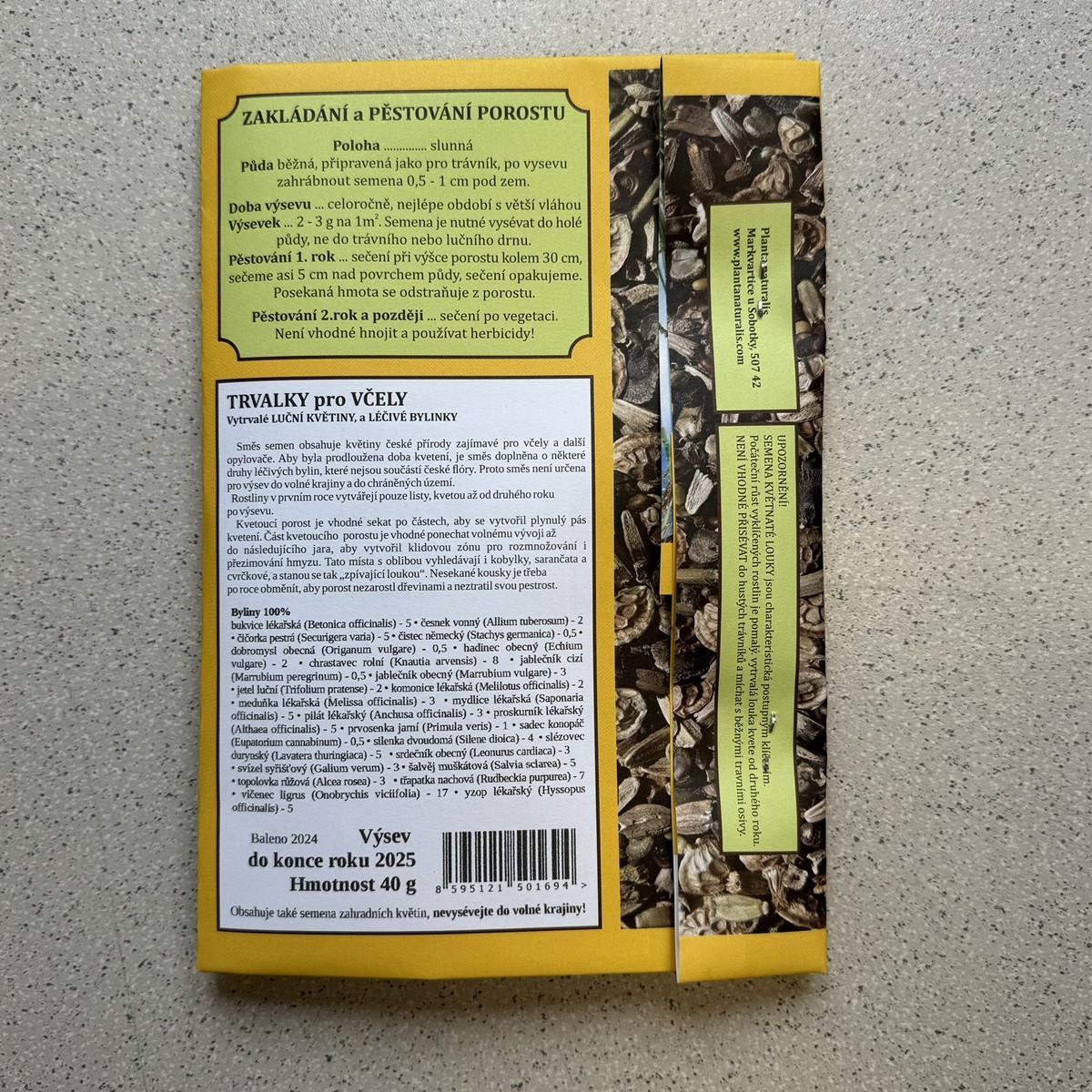 Vytrvalé květy pro včely - semena Planta Naturalis - směs - 40 g