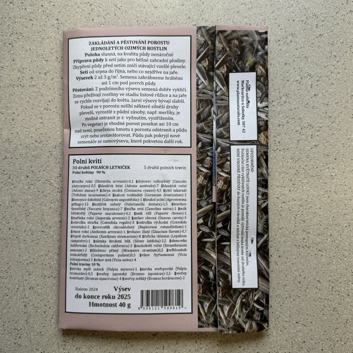 Polní kvítí - semena Planta Naturalis - směs - 40 g