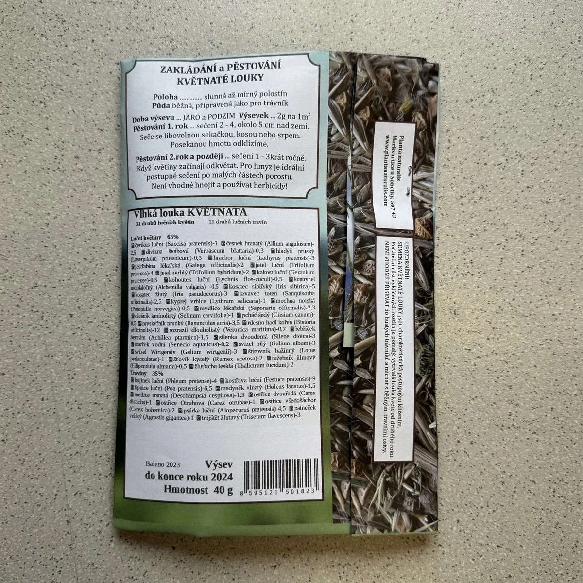 Vlhká louka květnatá - semena Planta Naturalis - směs - 40 g