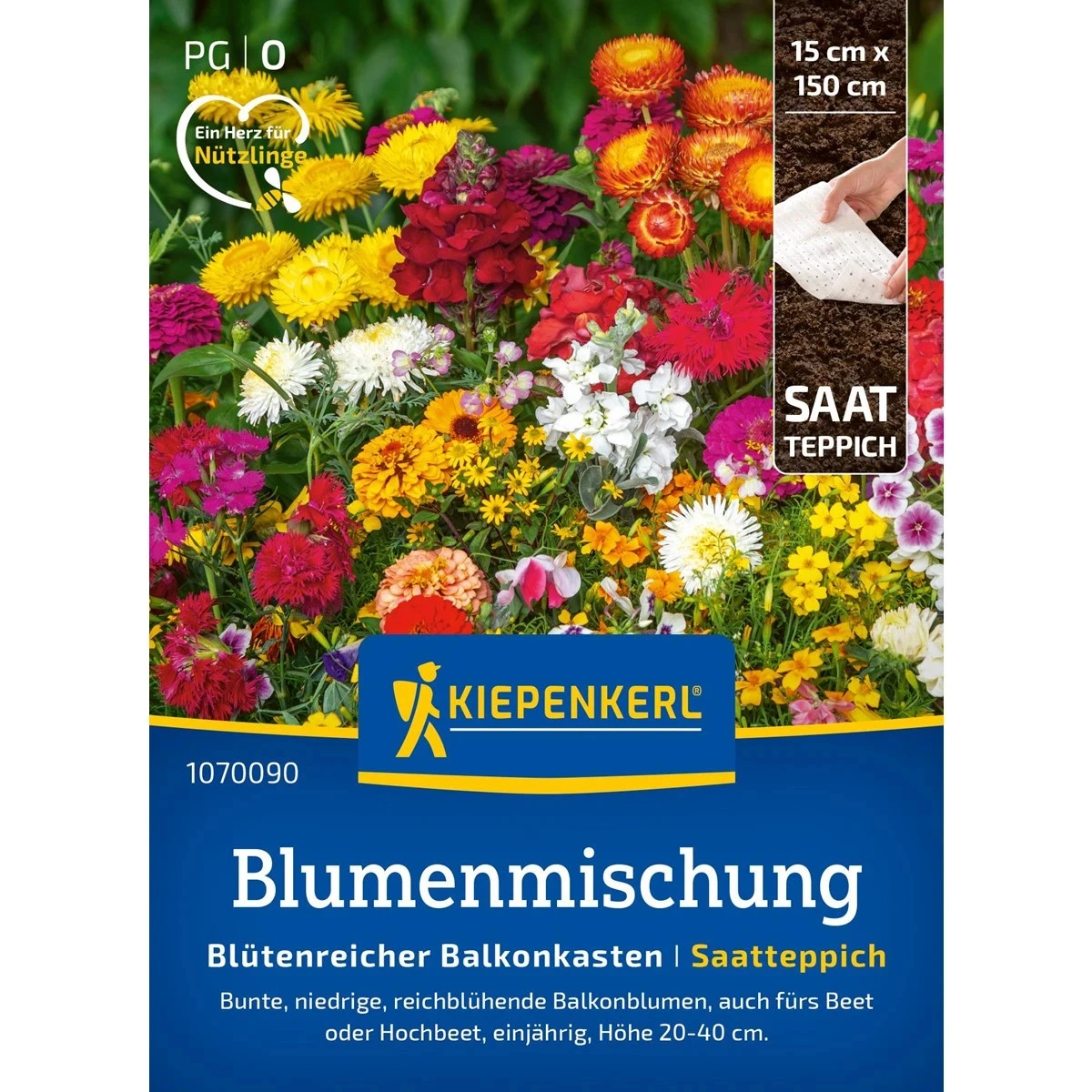 Výsevný pásek semen – směs letniček pro balkónový truhlík