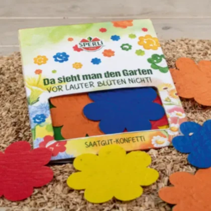 Semínkové květinové konfetti - ve tvaru květu - Sperli - 1 ks