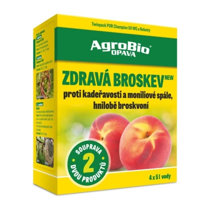 Zdravá broskev NEW - AgroBio Opava - ochrana rostlin - 2 x 20 g + 18 ml