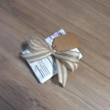 Jmenovka na dárky papírová - dárkové doplňky - 1 ks