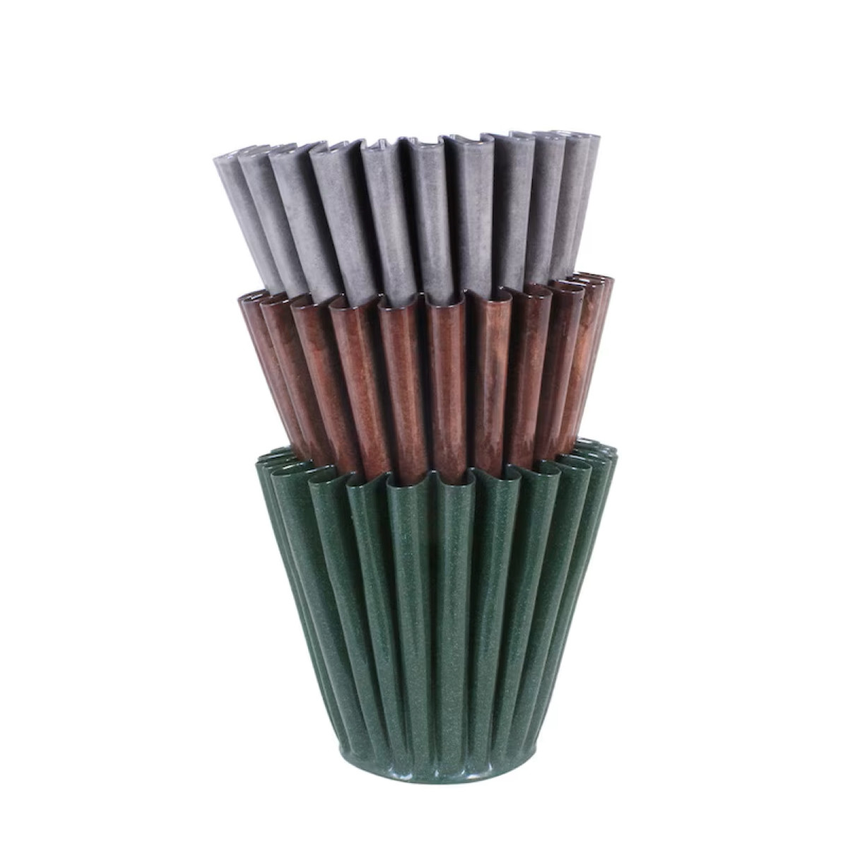 Kovový květináč Ronja - zelený - vel. M - Strömshaga AB - 1 ks