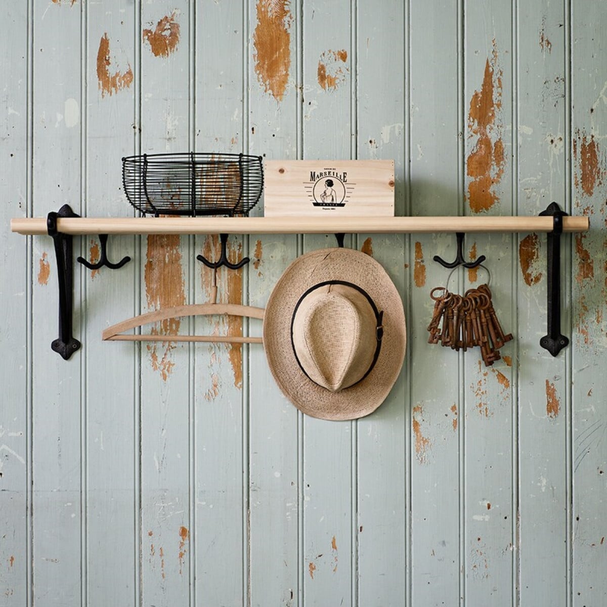 Stylový drátěný košík - černý - velký - Strömshaga AB - 1 ks