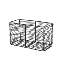 Černý drátěný koš - hranatý - Strömshaga AB - 1 ks