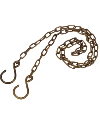 Mosazný řetízek s háčky - 1 m - Strömshaga AB - 1 ks