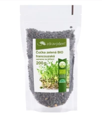 BIO Čočka zelená francouzská - Lens culinaris med - bio semena na klíčení - 200 g