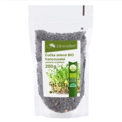 BIO Čočka zelená francouzská - Lens culinaris med - bio semena na klíčení - 200 g