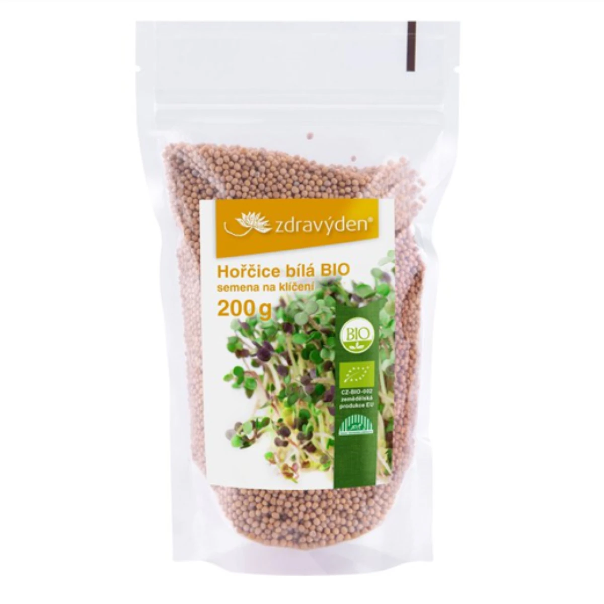 BIO Hořčice bílá - Sinapis alba - bio semena na klíčení - 200 g