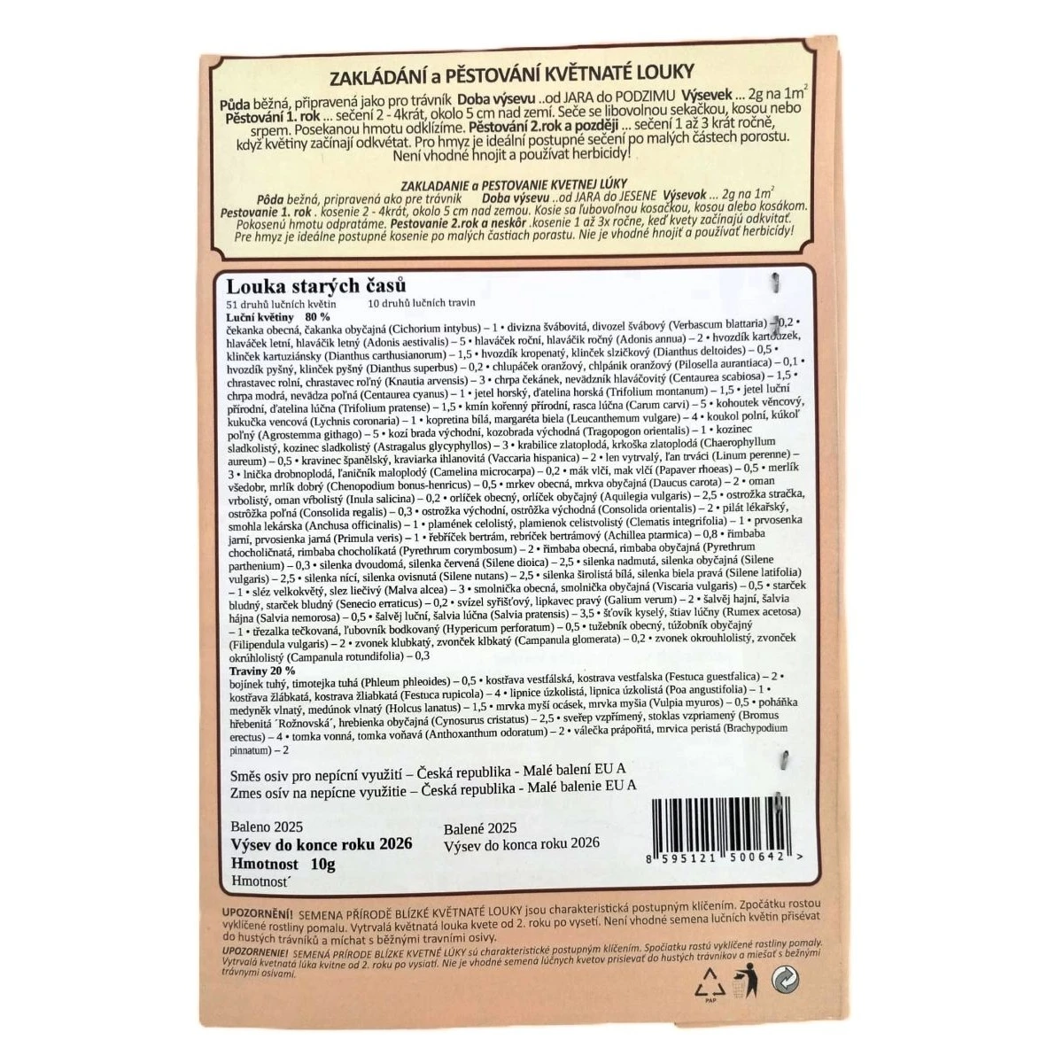 Louka starých časů - semena Planta Naturalis - směs - 10 g