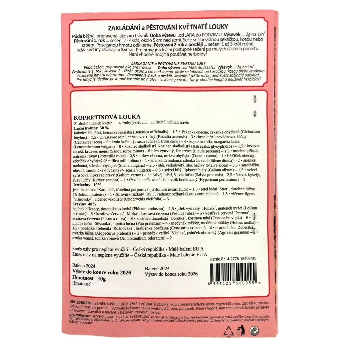 Kopretinová louka - semena Planta Naturalis - směs - 10 g
