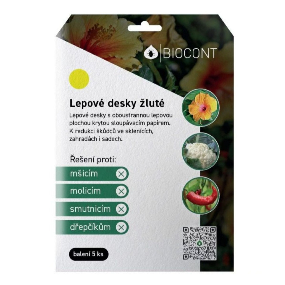 Lepové desky BIO - Biocont - ochrana rostlin - 5 ks