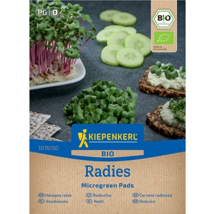 Mikrozelenina - microgreen - náhradní pláty bio ředkvičky - 3 ks