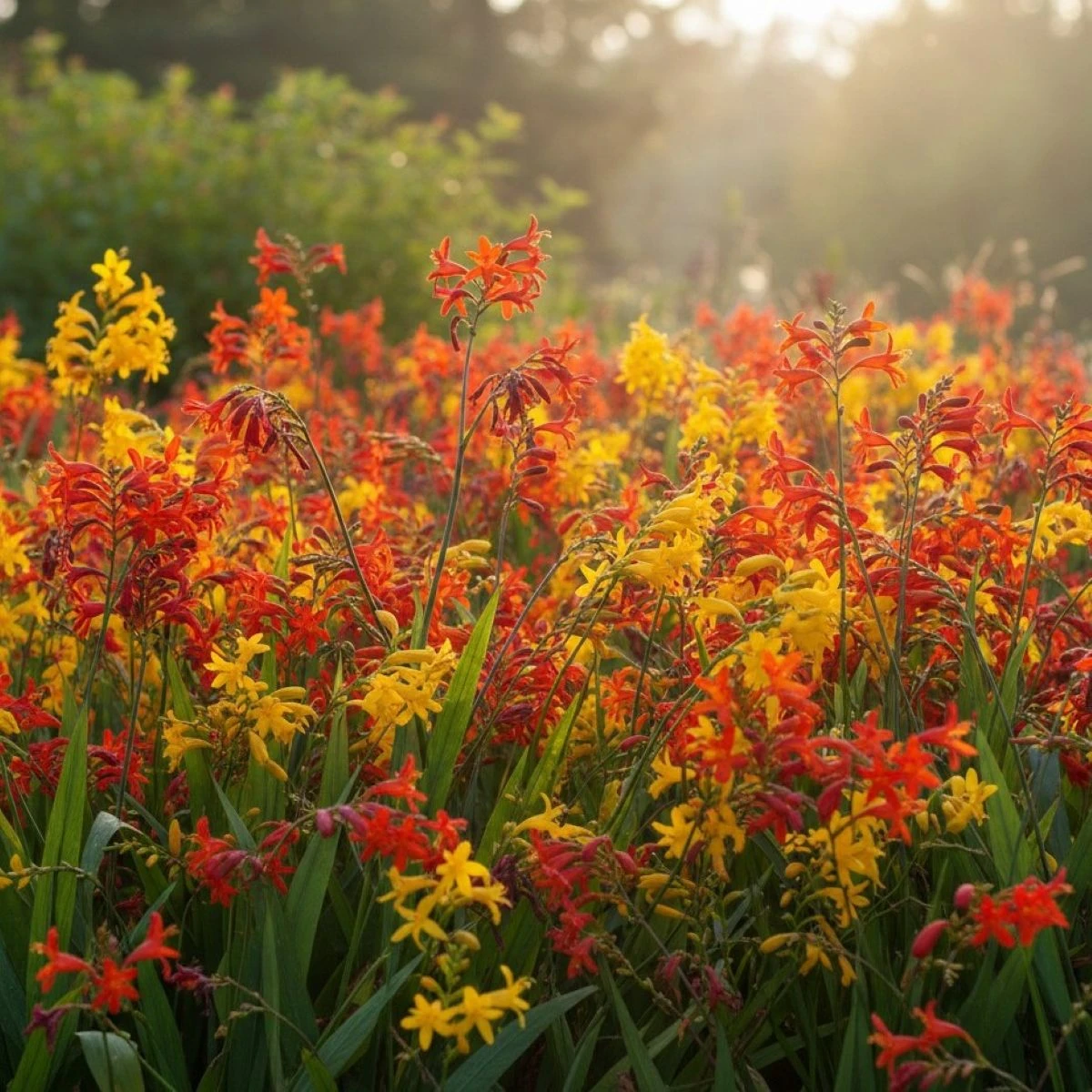 Směs montbrécií - Crocosmia mix - hlízy montbrécie - 20 ks