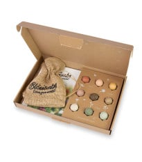 Dárkový set - květinové bomby a jutový pytlíček - Blossombs - 9 kuliček - 1 balení