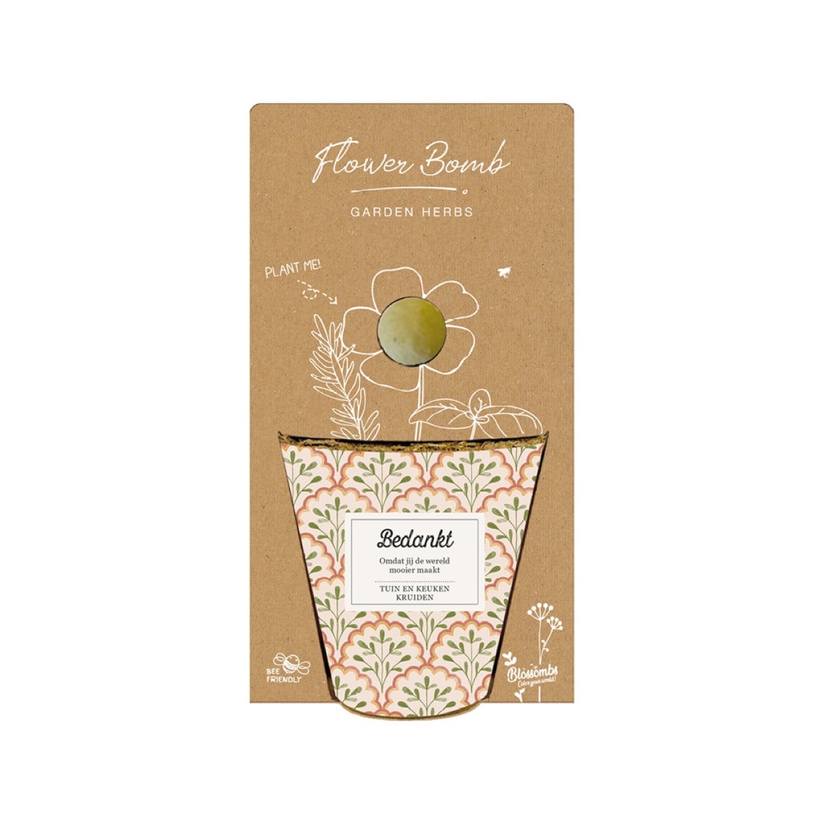 Dárkový set - Grow kit - směs pro pěstování bylinek - Blossombs - 1 ks