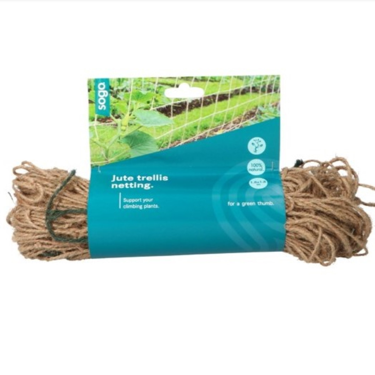 Jutová zahradní síť - podpůrná síť - SOGO - 1,8 × 1,8 m - 1 ks