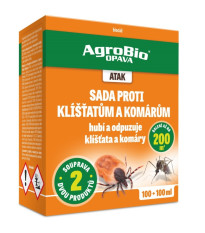 ATAK Sada proti klíšťatům a komárům - AgroBio - ochrana proti hmyzu - 50+50 ml