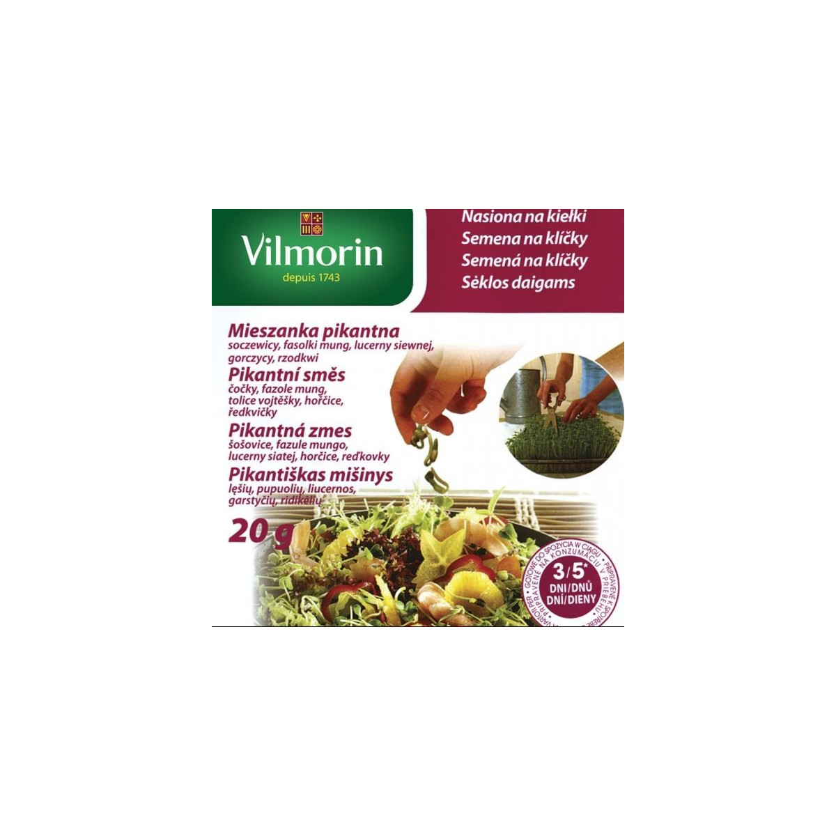 Pikantní směs - semena na klíčky - 20 g