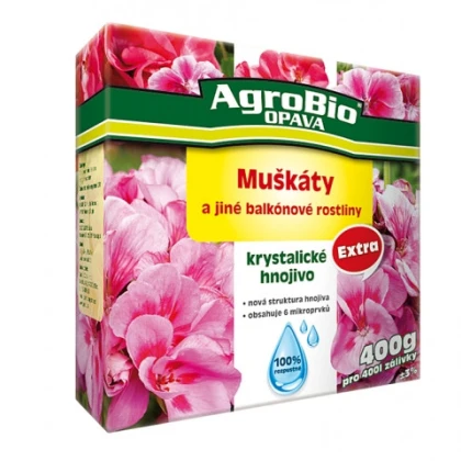 Krystalické hnojivo Muškáty - AgroBio - 400 g