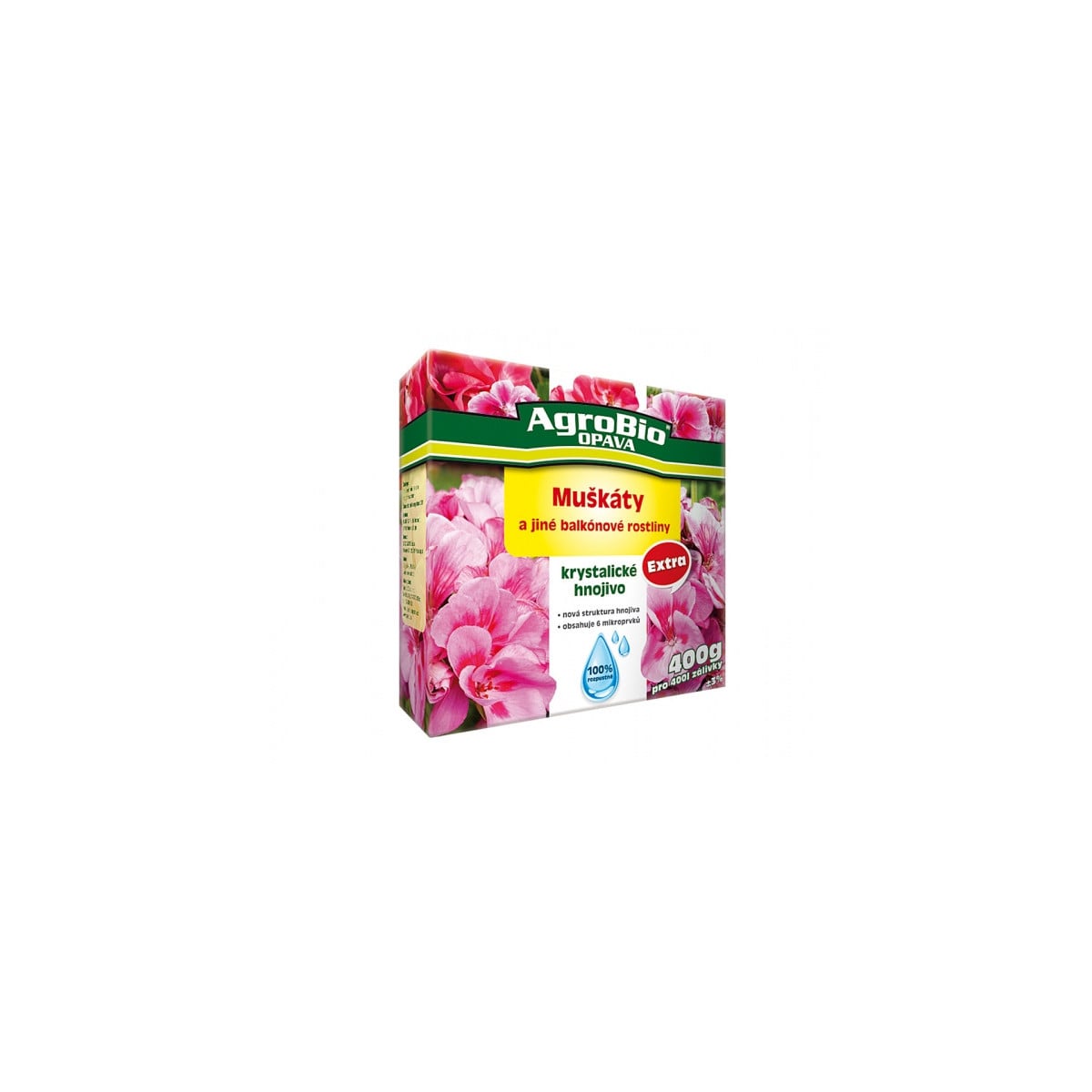 Krystalické hnojivo Muškáty - AgroBio - 400 g