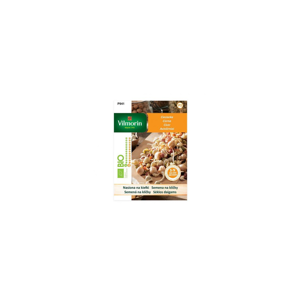 Bio cizrna - bio semena na klíčky - 30 g