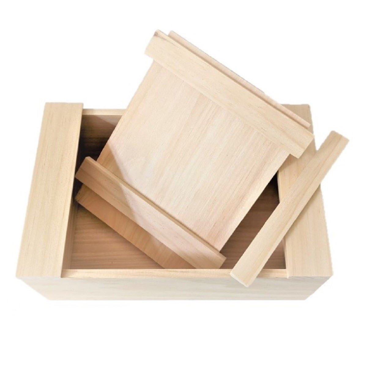 Krabička dřevěná - uzavíratelný box - 1 ks